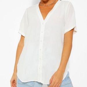 White Button Down Top